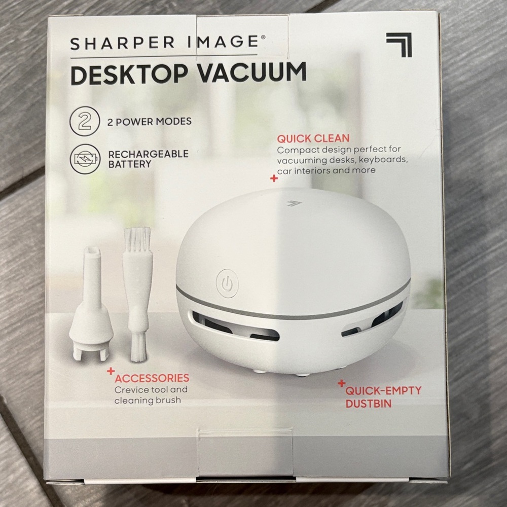 Sharper Image White Desktop Vacuum Cleaner